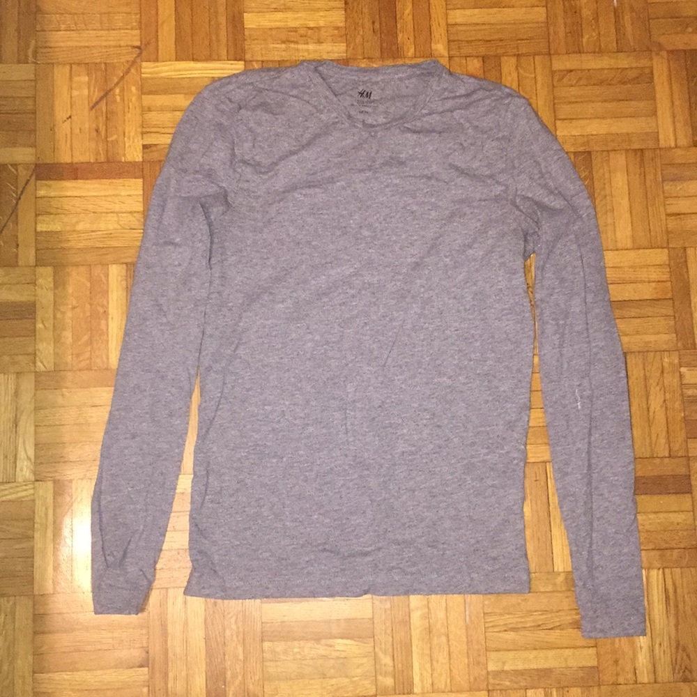 GREY LONG SLEEVE H&M TEE SHIRT